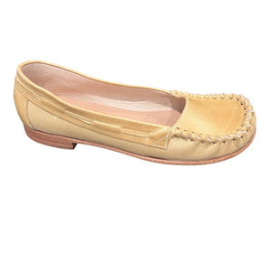 Jim Barnier Women's Size 10 Molly Moccasin Gold Lust Leather Free People New